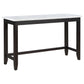 Toby Rectangular Marble Top Counter Height Table Espresso and White