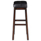 Donald Upholstered Bar Stools Black and Cappuccino (Set of 2)