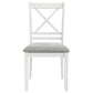 Hollis Cross Back Wood Dining Side Chair White (Set of 2)