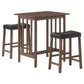 Oleander 3-piece Counter Height Dining Table Set Nut Brown