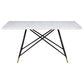 Gabrielle 5-piece Marble Top Rectangular Dining Table Set White and Grey