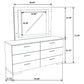 Felicity 6-drawer Dresser with LED Mirror Glossy White