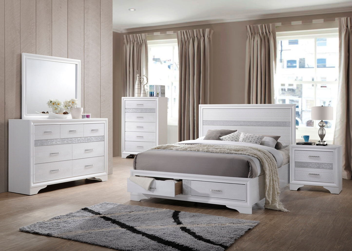 Miranda 5-drawer Bedroom Chest White