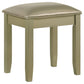 Beaumont Upholstered Vanity Stool Champagne Gold and Champagne