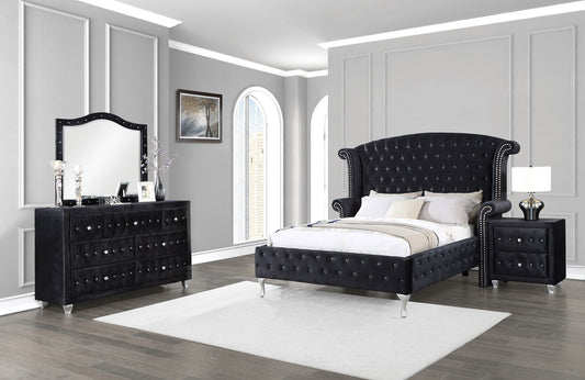 Deanna 4-piece Queen Bedroom Set Black