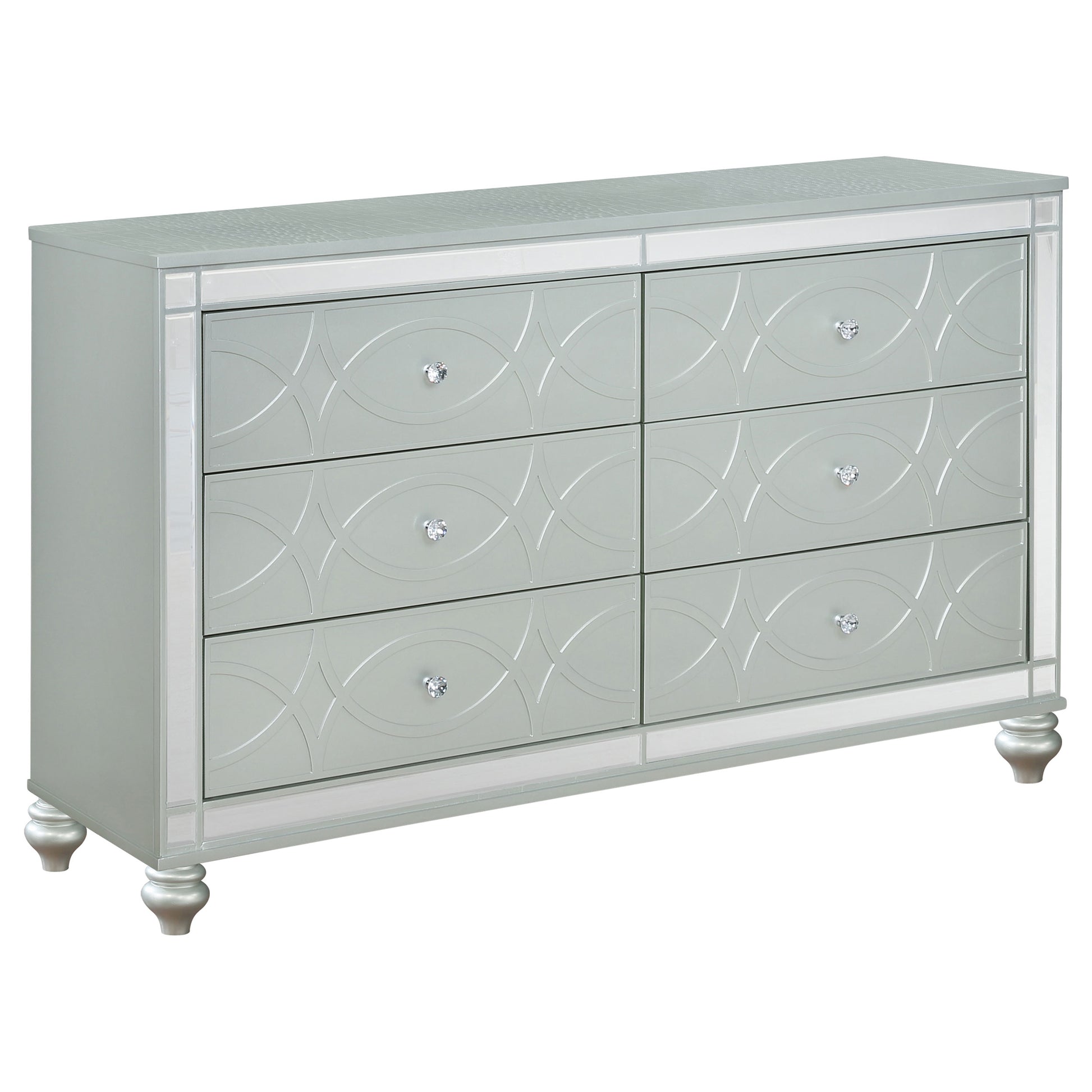 6 drawer dresser silver Larue 6-drawer Dresser Silver ATL FURNITURE