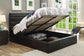 Riverbend Upholstered Full Storage Panel Bed Black
