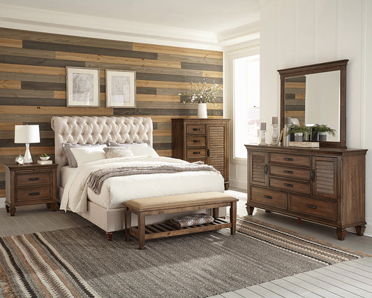 Devon 5-piece California King Bedroom Set Burnished Oak