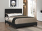 Mauve Upholstered Full Panel Bed Black