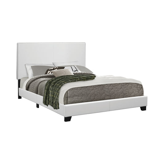 Mauve Upholstered Twin Panel Bed White