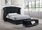 Barzini Upholstered Queen Wingback Bed Black