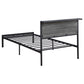Ricky Metal Twin Panel Bed Grey