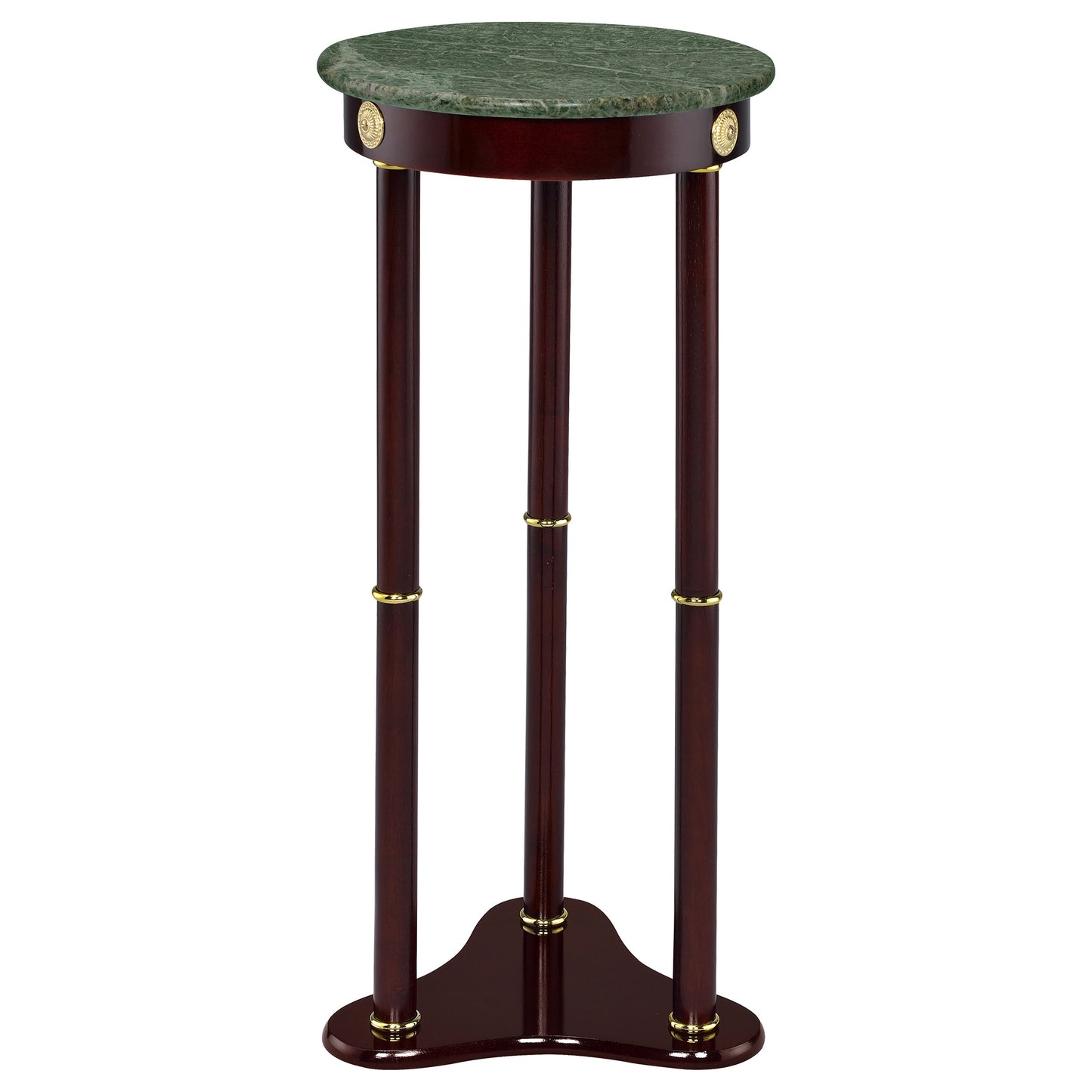 Edite Round Marble Top Plant Stand Merlot