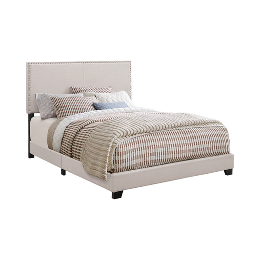 Boyd Upholstered Twin Panel Bed Ivory
