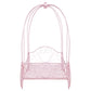 Massi Metal Twin Canopy Bed Powder Pink