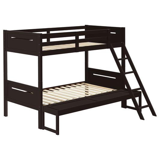 Littleton Wood Twin Over Full Bunk Bed Espresso