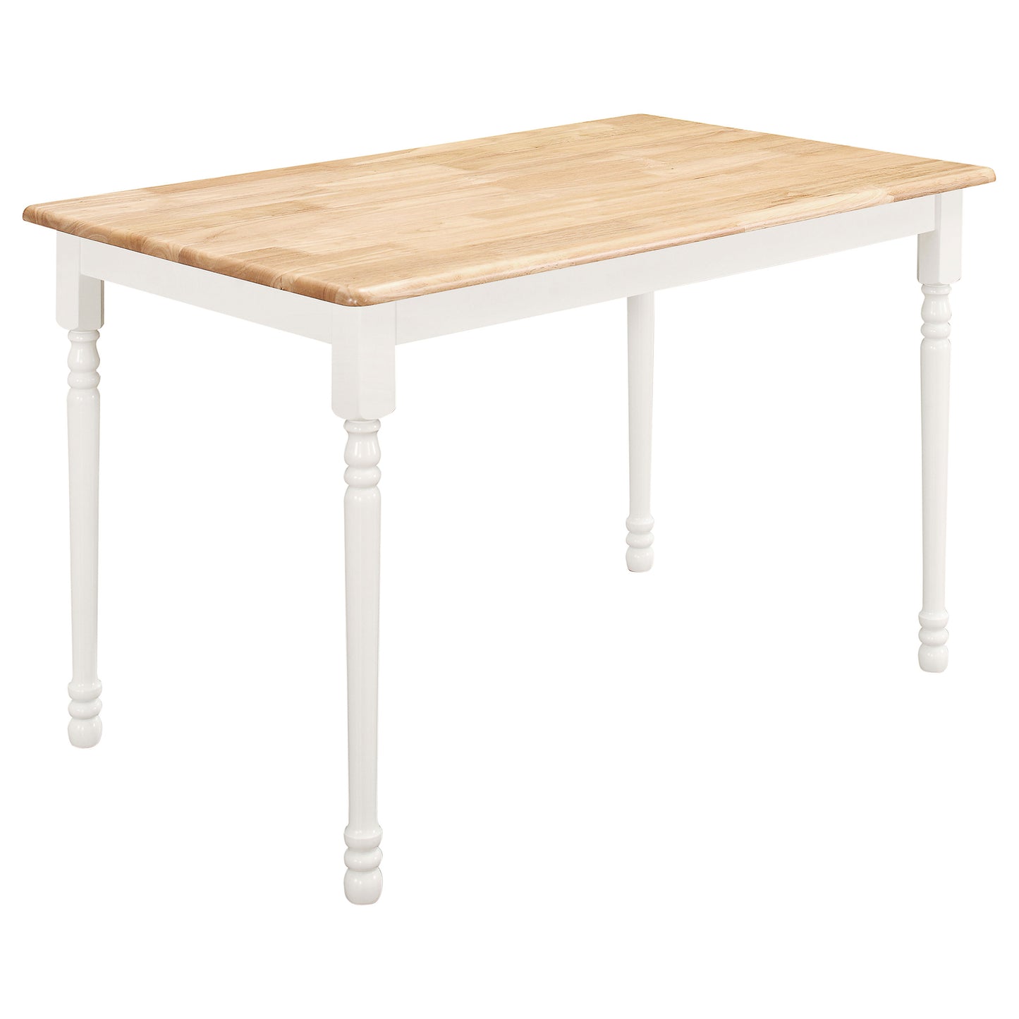 Taffee Rectangle Dining Table Natural Brown and White