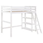 Anica 3-shelf Wood Twin Loft Bed White