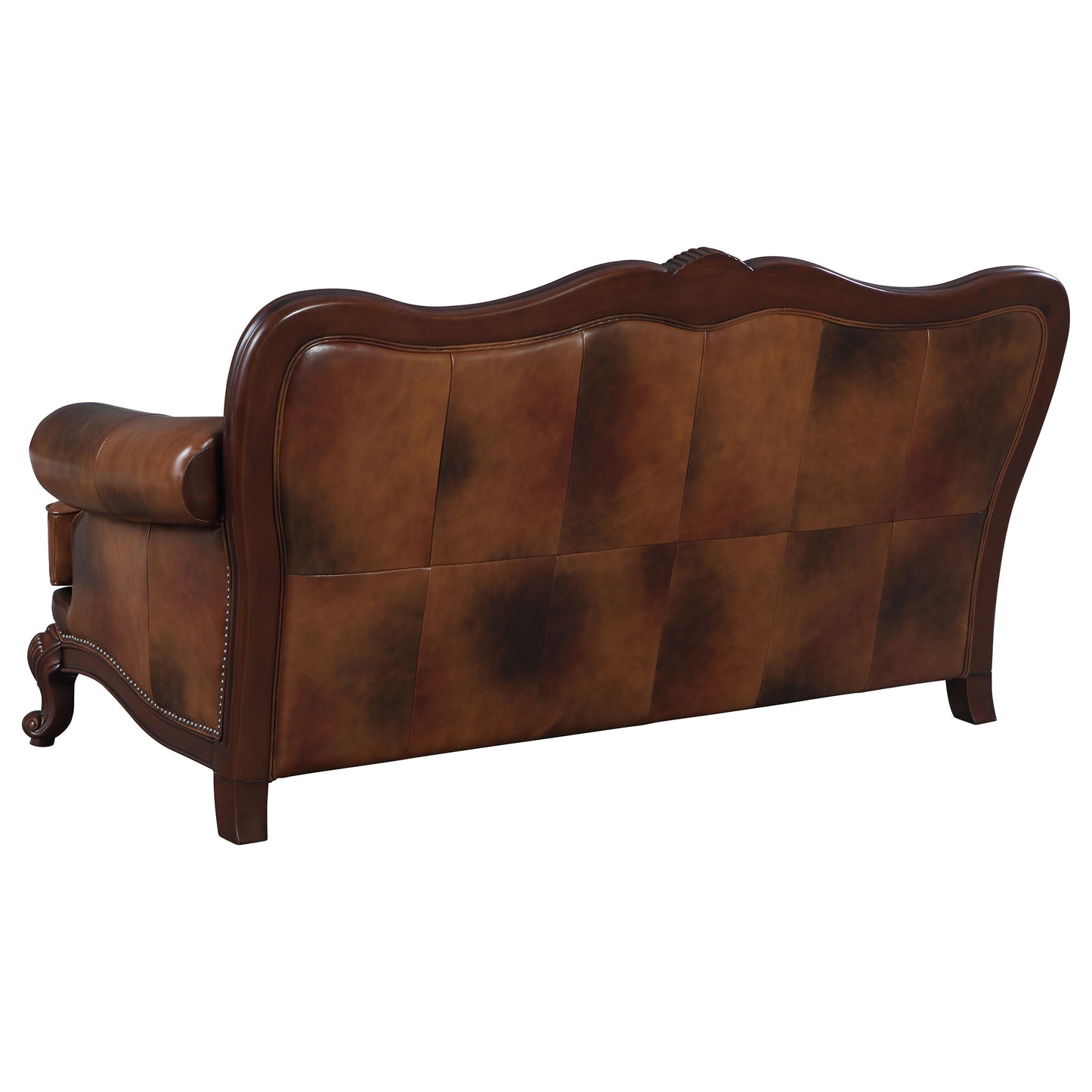 Victoria Upholstered Tufted Living Room Set Brown