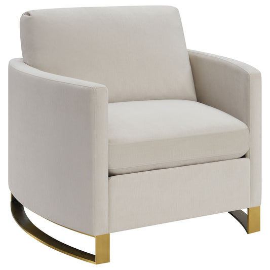 Corliss Upholstered Arched Arm Accent Chair Beige