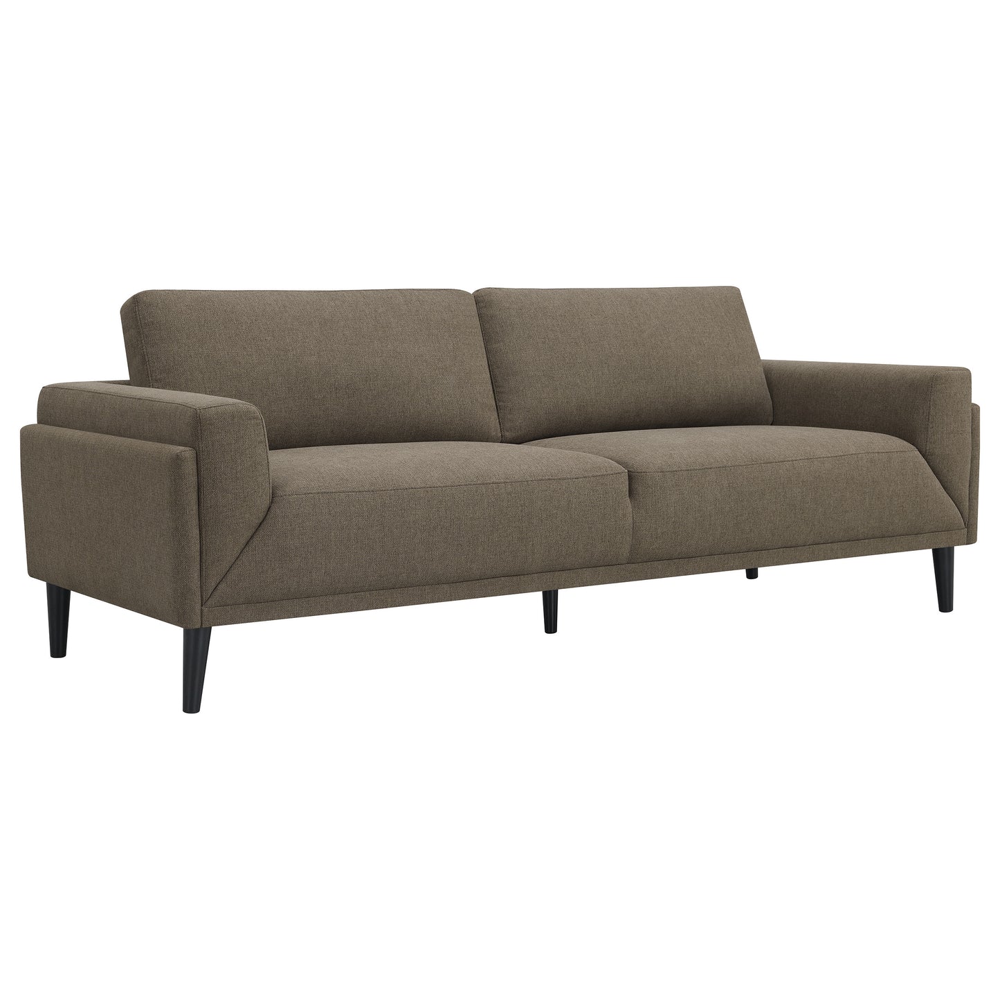 Rilynn 2-piece Upholstered Track Arms Sofa Set Brown
