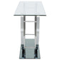 Danville U-shaped Glass Top Entryway Console Table Chrome