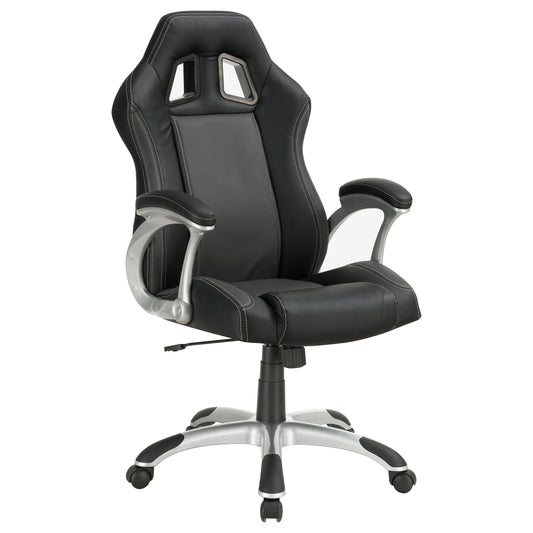Roger Adjustable Height Office Chair Black and Grey