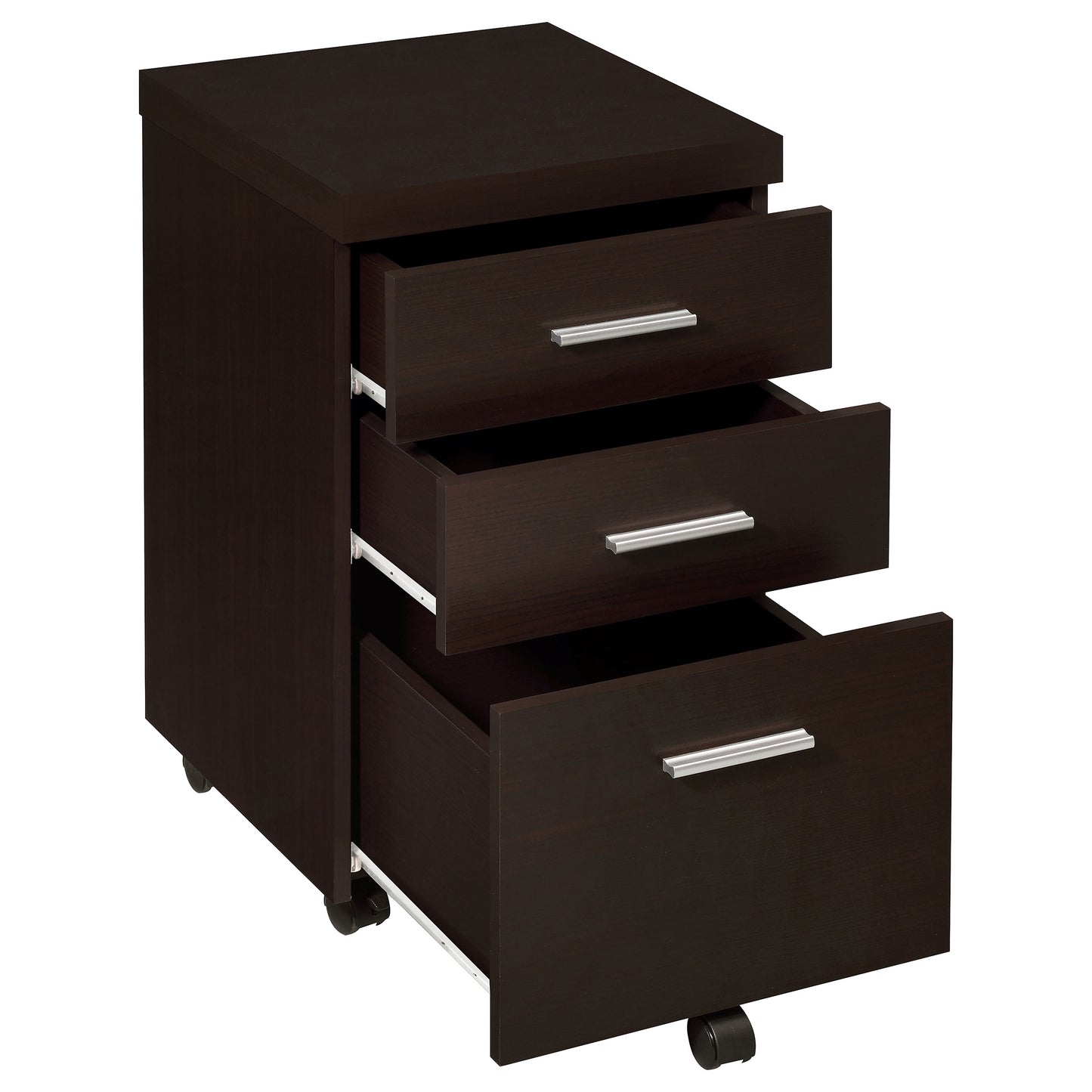 Skeena 3-drawer Mobile Storage Cabinet Cappuccino