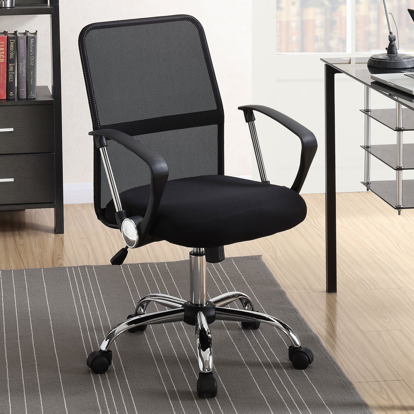 Gerta Office Chair with Mesh Backrest Black and Chrome