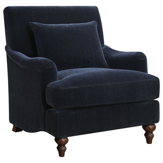 Frodo Upholstered English Arm Accent Chair Midnight Blue