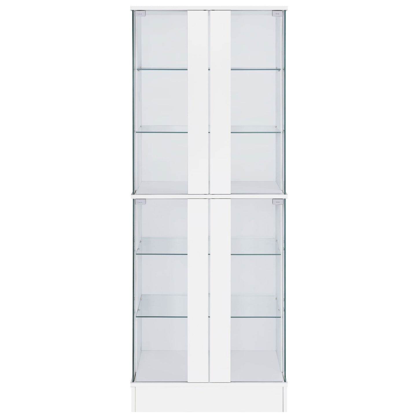 Cabra 4-door LED Curio Display Cabinet White High Gloss