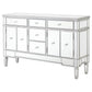 Duchess 5-drawer Mirrored Storage Accent Cabinet Silver